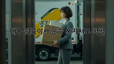 대구 원룸이사 운송, 혼자서도 척척!