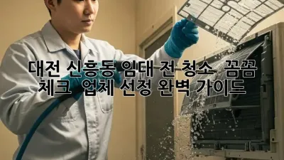 대전 신흥동 임대 전 청소 ✨ 꼼꼼 체크 & 업체 선정 완벽 가이드 🏡